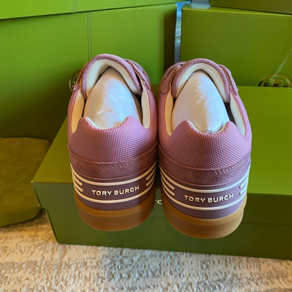 Tory Burch Clover Court Nylon/ Suede Sneakers - Picture 5 of 9